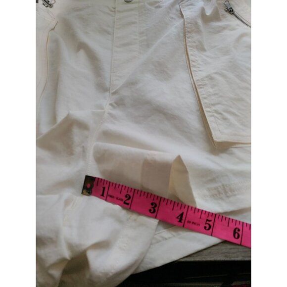 Calia By Carrie Underwood Woven Paper Bag Shorts Mod Rise Relaxed Fit Size XL - Picture 11 of 13